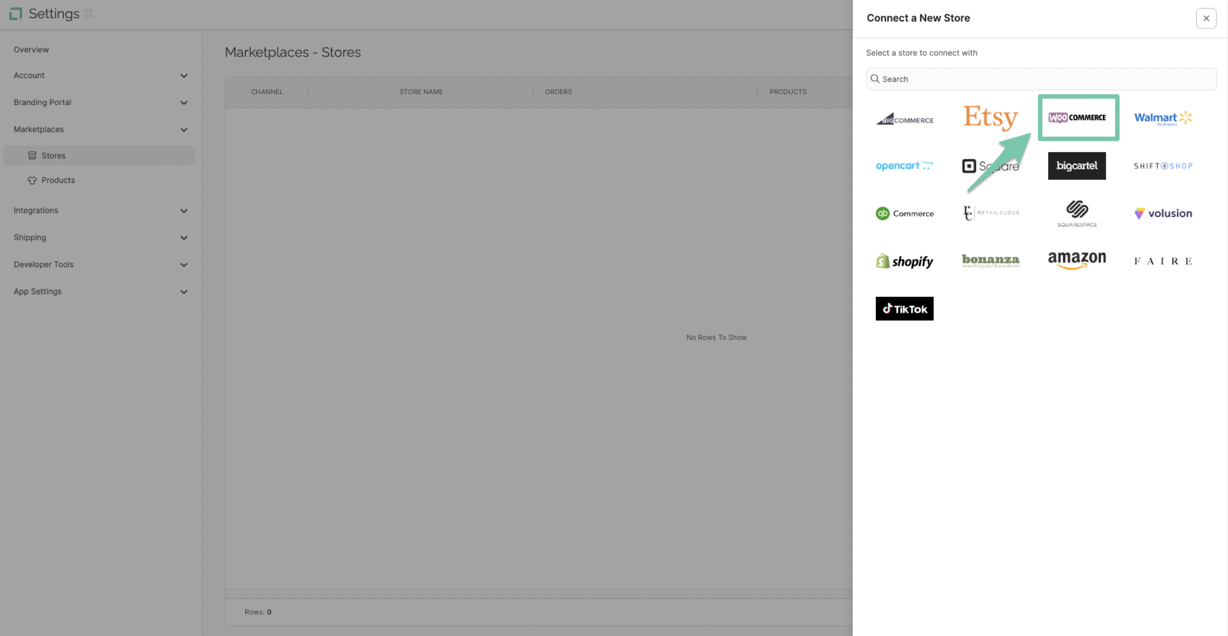 WooCommerce connection fields